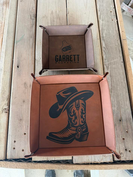 Snap-Up Leather Trays
